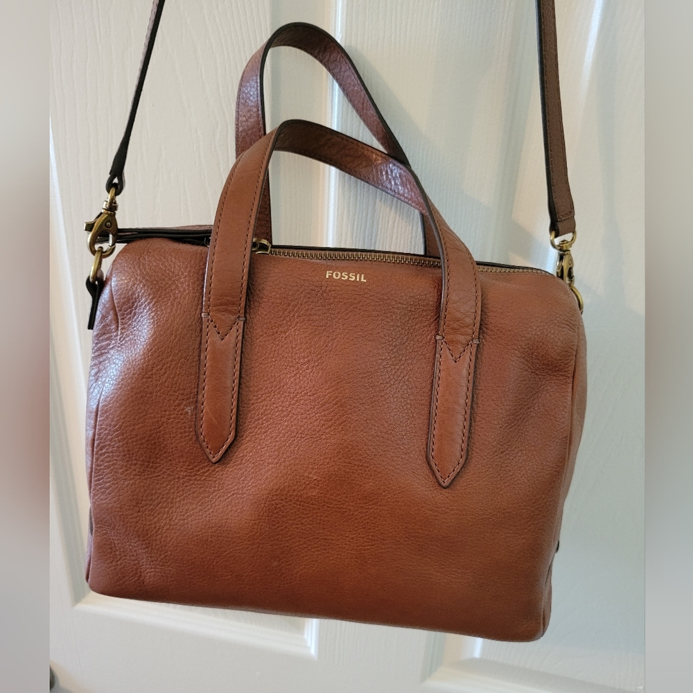 Fossil Leather Sydney Satchel - Brown